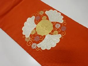 花唐草模様織り出し　名古屋帯